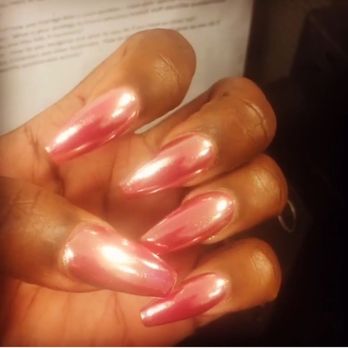 Xscape Nails Spa - Pink Chrome Nails! Love Xscape Nails & Spa! There the only ones with this amazing chrome polish/gel! Lol - Nail Salons Near Me - Arlington, Texas