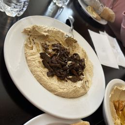 Hummus with beef. Delicious. Hummus with beef. Delicious.