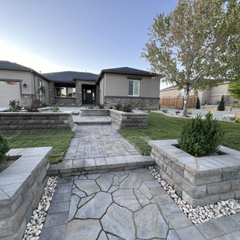 Premium Lawn & Landscapes - New front entry walkway - Landscaping Near Me - Sparks, Nevada Premium Lawn & Landscapes - New front entry walkway - Landscaping Near Me - Sparks, Nevada