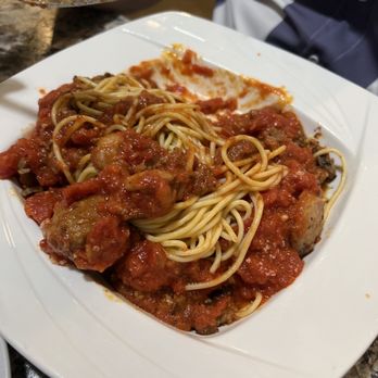 Napoli’s - Spaghetti Deluxe w/  sausage meatballs - Italian Near Me - Richland, Washington