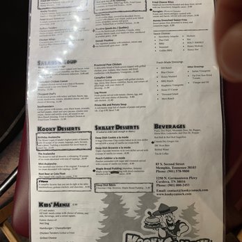 Kooky Canuck - Menu Front - New American Near Me - Memphis, Tennessee Kooky Canuck - Menu Front - New American Near Me - Memphis, Tennessee