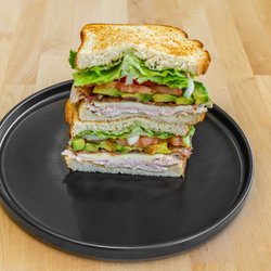 Coffee Up Roastery - Turkey avocado club sandwich