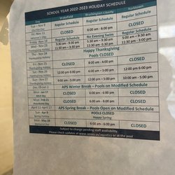 Wakefield Aquatic Center - Schedule