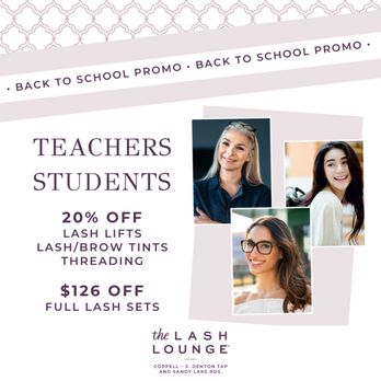 The Lash Lounge - Special available through Aug. 20, 2022 at the Coppell salon for teachers and students! - Eyelash Service Near Me - Coppell, Texas