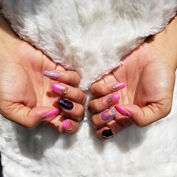 Perfection Nails - Pink Summer Vacation Nails by D at Perfection Nails - Nail Salons Near Me - Mililani, Hawaii