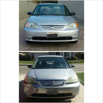 Monrovia Collision Center - 2002 Honda Civic. Work by Monrovia Collision Center. - Body Shops Near Me - Monrovia, California