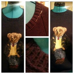 The neck of my sweater before and after.  Such an amazing job!