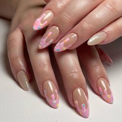 Gel X Extensions with Custom Nail Art