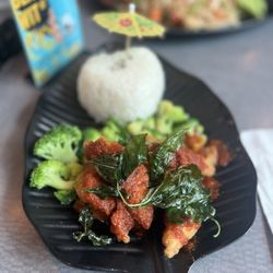 Kiin Extraordinary Thai - Fish Fillet Pad Ped entree.