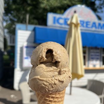 What's The Scoop - sea salt caramel coffee - kiddie size in sugar cone - Ice Cream & Frozen Yogurt Near Me - Sylvan Beach, New York What's The Scoop - sea salt caramel coffee - kiddie size in sugar cone - Ice Cream & Frozen Yogurt Near Me - Sylvan Beach, New York