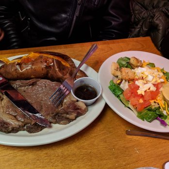 Texas Roadhouse - 10oz prime rib with house salad and sweet potato - Steakhouses Near Me - High Point, North Carolina Texas Roadhouse - 10oz prime rib with house salad and sweet potato - Steakhouses Near Me - High Point, North Carolina