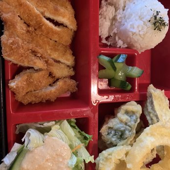 Sakura Sushi & Grill - Bento B- vegetable tempura and katsu - Sushi Bars Near Me - Hilo, Hawaii