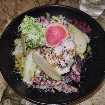 Le Jardinier - Chicories with creamy parmesan dressing, green apples and pine nuts - French Near Me - New York, New York