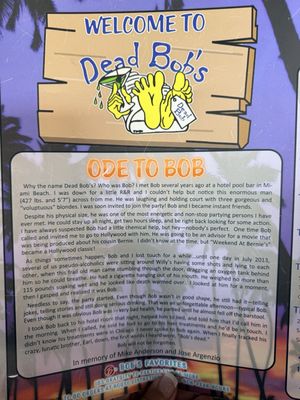 Menu photo 1 Dead Bob's St. Petersburg, FL Menu photo 1 Dead Bob's St. Petersburg, FL