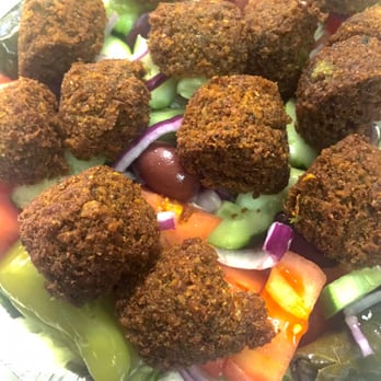 Sime Deli - Greek salad top with falafels delicious - Greek Near Me - Farmingdale, New York Sime Deli - Greek salad top with falafels delicious - Greek Near Me - Farmingdale, New York
