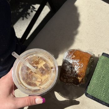 Mountain Grounds - Maple Spice Oat milk Latte & Pumpkin molasses coffee cake! - Coffee & Tea Near Me - Martinez, California