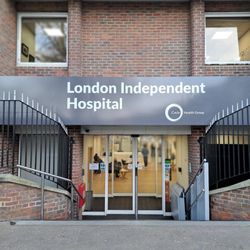 The London Independent Hospital - Main entrance to The London Independent Hospital, London, providing access to private medical treatment.