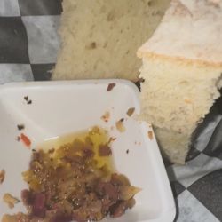 Valenti's Ristorante - Free house made bread w olive oil and olives