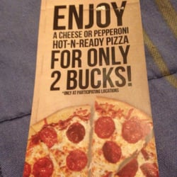 H&R Block - Fill out taxes here and they give a coupon so you can get a pizza for only $2 next door