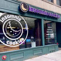 Exterior outside entrance of Insomnia Cookies - Frontage - New Haven, Connecticut Exterior outside entrance of Insomnia Cookies - Frontage - New Haven, Connecticut