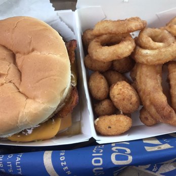Culver's - Double Cheddar Butter Burger with Bacon & Onion Rings - Burgers Near Me - Hartland, Michigan Culver's - Double Cheddar Butter Burger with Bacon & Onion Rings - Burgers Near Me - Hartland, Michigan