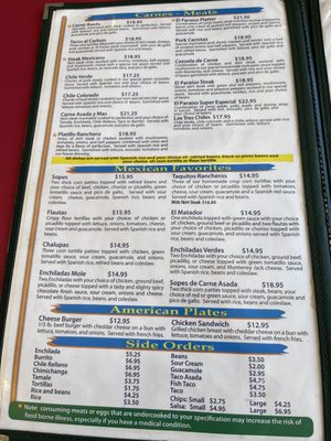 Menu photo 3 El Paraiso Mexican Grill Snohomish, WA