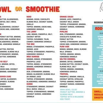 Mamaka Bowls - Menu - Acai Bowls Near Me - Norman, Oklahoma Mamaka Bowls - Menu - Acai Bowls Near Me - Norman, Oklahoma