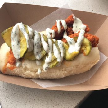 Eventide - Fenway - nashville hot chicken bun with dill aioli - Seafood Near Me - Boston, Massachusetts