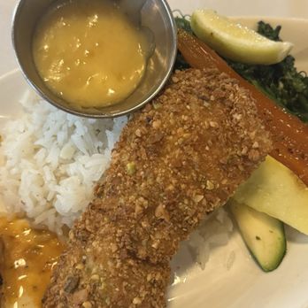 Chef Michael's - Hog Fish - "Mixed Nuts" pistachio, cashew, & macadamia crusted, served w/ mango sauce - Seafood Near Me - Islamorada, Florida