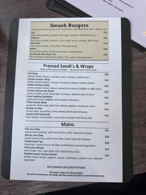 Menu photo 4 Witchside Tavern Salem, MA