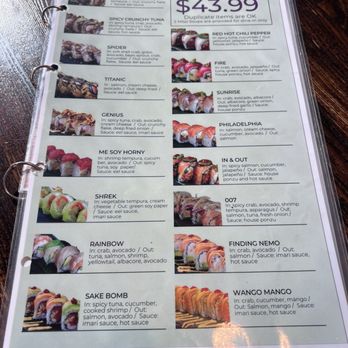 Chobop - 1/17/2025 roll menu - Sushi Bars Near Me - Costa Mesa, California