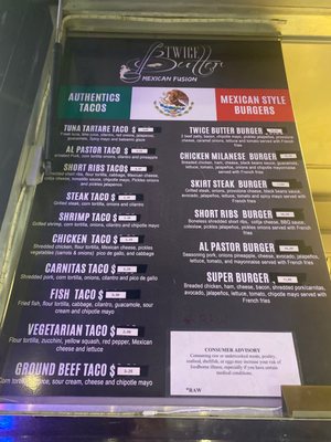 Menu photo 1 Twice Butter Taqueria Miami, FL Menu photo 1 Twice Butter Taqueria Miami, FL