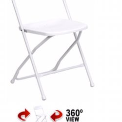 Tom & Jerry Party Rental - White plastic chairs