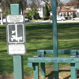 These workout stations are set up all along the park