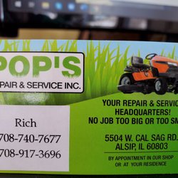Pop's Repair & Service - Business card...