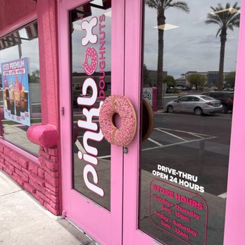 Pinkbox Doughnuts - Cute door handle - Donuts Near Me - Henderson, Nevada