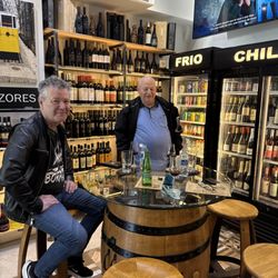 Garrafeira Bottle Shop - My Dad enjoying his time there.  He wouldn't stop talking about his visit.