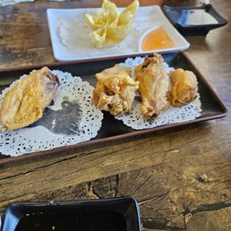Korean wings and Crab Rangoon Korean wings and Crab Rangoon
