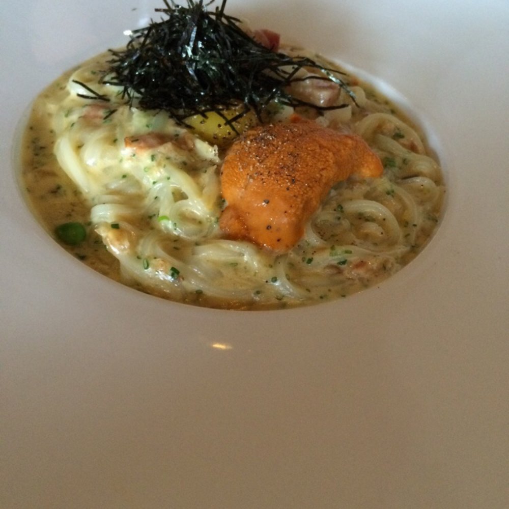 Morimoto Napa - Sea Urchin Carbonara - Japanese Near Me - Napa, California Morimoto Napa - Sea Urchin Carbonara - Japanese Near Me - Napa, California