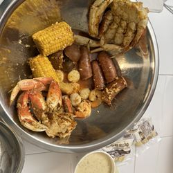 Seafood Fiesta - Seafood boil and cup of chowder