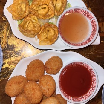 Chengdu Center City - 15. Fried Cheese Wonton (6) and 9. Potato Croquettes - Chinese Near Me - Philadelphia, Pennsylvania Chengdu Center City - 15. Fried Cheese Wonton (6) and 9. Potato Croquettes - Chinese Near Me - Philadelphia, Pennsylvania