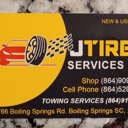 Ja nd J Tire Shop - SPANISH and English speaking too. 2766 Boiling Springs Rd. Boiling Springs 2 doors from Shine on 9