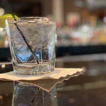 Ruth's Chris Steak House - a glass of water with a slice of lime - Steakhouses Near Me - San Antonio, Texas
