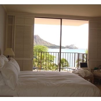 Halekulani Hotel - view from the deluxe suite - Hotels Near Me - Honolulu, Hawaii