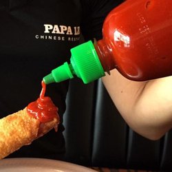 Egg-rolls and Sriracha go together so well!