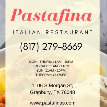 Pastafina - General Information - Italian Near Me - Granbury, Texas