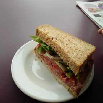 Red Dot Cafe - a sandwich on a plate - Cafes Near Me - Richmond, British Columbia