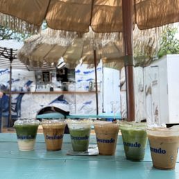 From left to right: Uji Matcha Brown Sugar Miso Pistachio Marscapone Shoyu Butterscotch White Miso Matcha Shoyu Butterscotch