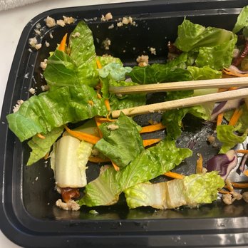 Topaz Thai Restaurant - a salad with chopsticks - Thai Near Me - Belleville, New Jersey Topaz Thai Restaurant - a salad with chopsticks - Thai Near Me - Belleville, New Jersey