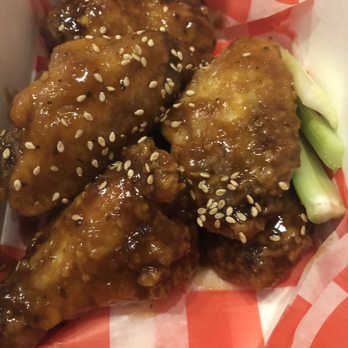 Juju Bird - 6 wings with teriyaki fiya sauce - Chicken Shop Near Me - Grand Rapids, Michigan
